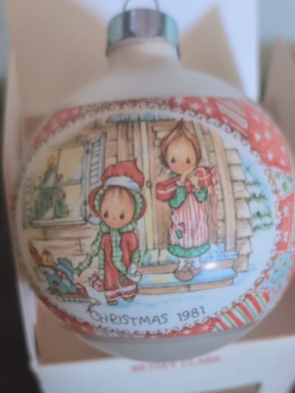 Hallmark Keepsake Glass Ornament 1981 Ball Vintage Betsey Clark USA Made